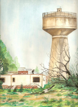 Named contemporary work « château d'eau Aomar, Algerie », Made by MANSOURI