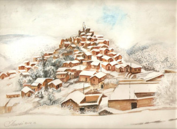 Named contemporary work « hiver en kabylie ,Algerie », Made by MANSOURI