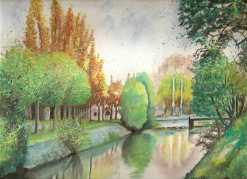 Named contemporary work « canal, France 2 », Made by MANSOURI
