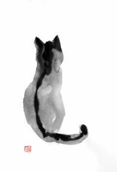 Named contemporary work « cat  back », Made by PECHANE SUMIE