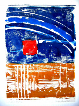 Named contemporary work « Monotype VII », Made by YVES JEAN-MICHEL GONNORD