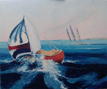 Named contemporary work « balade en mer », Made by JEAN MARIE SCHROETTER