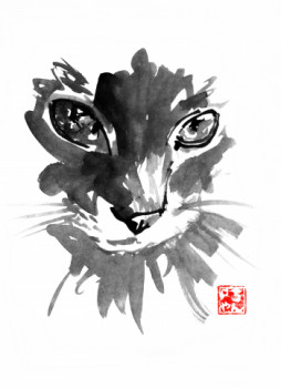 Named contemporary work « cat face », Made by PECHANE SUMIE