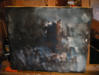 Named contemporary work « le bleu dans la brume », Made by BELLUCIE