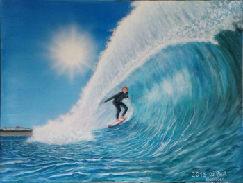 Named contemporary work « hossegor  surfeur », Made by PHILIPPE LANOT