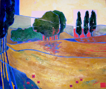 Contemporary work named « Paysage du Morin », Created by DELALEUF