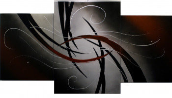 Named contemporary work « 282 - Abstraction tryptique », Made by GDLAPALETTE - UN UNIVERS DE CREATIONS