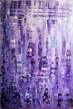 Named contemporary work « Purple rain », Made by PATRICK JOOSTEN