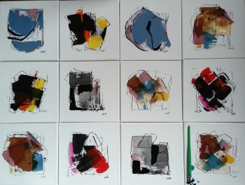 Named contemporary work « PUZZLE ENCRES », Made by MIREILLE MAURY