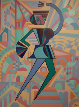 Named contemporary work « Danseuse 1 », Made by JACQUELINE GROUT