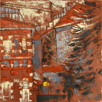 Named contemporary work « Vue de l'Atelier 2 - hiver », Made by GENEVIèVE NORMAND