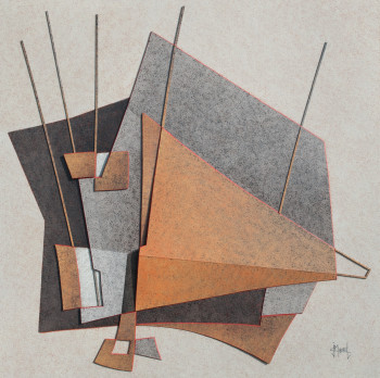 Named contemporary work « Tableau relief 2018-2 », Made by JEAN CLAUDE MAUREL