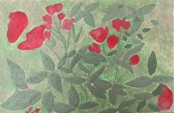 Named contemporary work « "Roses pour la vie " 3 », Made by GRATIELA LIONTE