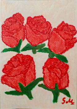 Named contemporary work « "Roses pour la vie "  », Made by GRATIELA LIONTE