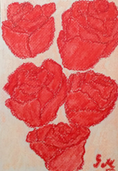 Named contemporary work « " Roses pour la vie "  2 », Made by GRATIELA LIONTE