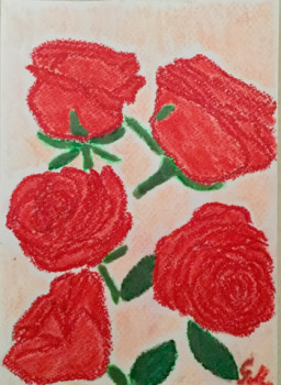 Named contemporary work « " Roses pour la vie " 4 », Made by GRATIELA LIONTE