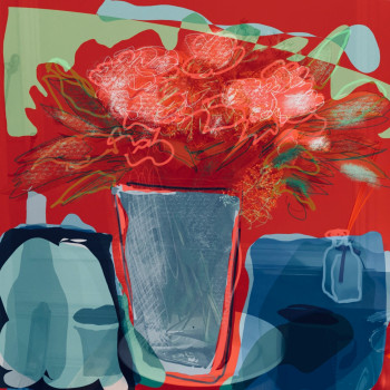 Named contemporary work « Vase de Jour », Made by CHRISTIAN MENARD