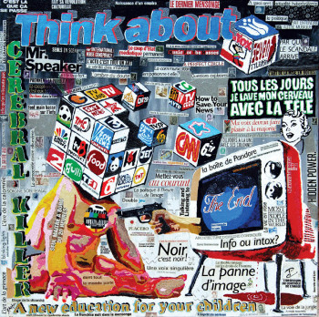 Named contemporary work « Think about », Made by PATRICE CHAMBRIER