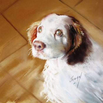 Contemporary work named « La chienne de Claude », Created by JOUAN