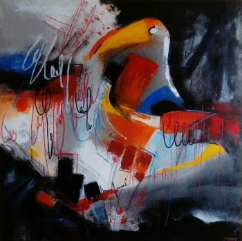 Named contemporary work « MONSIEUR TOUCAN », Made by MIREILLE MAURY