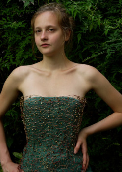 Contemporary work named «  Corset with pearls », Created by ADRIENNE JALBERT