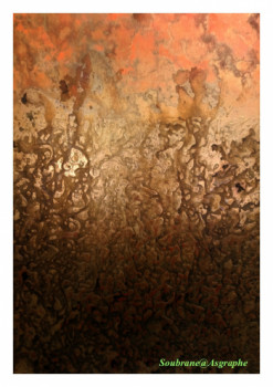 Named contemporary work « ABSTRACTION  SUR  TOILE  DE  COTON  - GESSO  NOIR  -  TECHNIQUES  DIVERSES », Made by ASGRAPHE2023