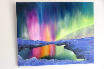Named contemporary work « aurores boréales 1 », Made by SYLVIE DUPRAZ