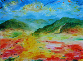 Named contemporary work « Couleurs pyrénéennes », Made by XAVIER COUSIN