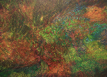 Named contemporary work « Création de l'univers   ( style personnel  2014 ) », Made by HELIODOR