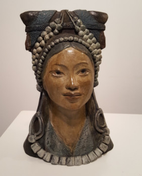Named contemporary work « Laotienne AKHA », Made by MARTINE LEE