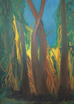 Named contemporary work « arbre et liannes », Made by   MARIA  COUTINHO   /  MARIA  C.