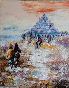 Named contemporary work « le mont saint michel  », Made by JEAN-MICHEL WOSINSKI