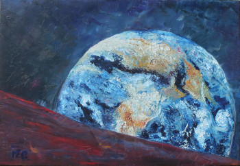 Named contemporary work « Planète Mère Terre vue de Mars », Made by   MARIA  COUTINHO   /  MARIA  C.