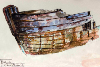 Named contemporary work « carnet de voyage en Bretagne Camaret », Made by ANNAïG LE BIHAN