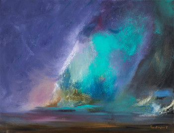 Named contemporary work « Ciel mer et orage », Made by TCHARTILOGLOU FRANCOISE