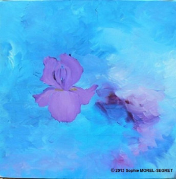 Named contemporary work « L'iris bleu  », Made by SMS