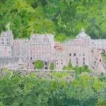 Named contemporary work « Heidelberg - château », Made by FRANCIS MICHOT