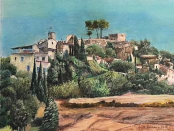Contemporary work named « PAYSAGE EN PROVENCE », Created by JACQUES TAFFOREAU