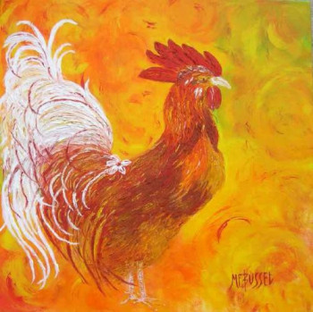 Named contemporary work « Le COQ du VEXIN », Made by MARIE-FRANCE BUSSET