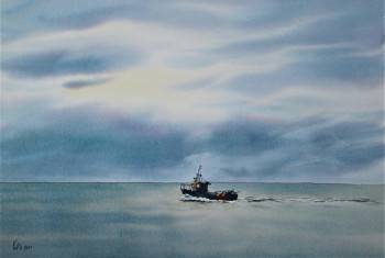 Named contemporary work « Retour de  pêche », Made by VAL.H