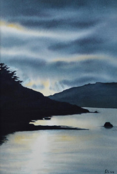 Contemporary work named « Îles au couchant », Created by VAL.H