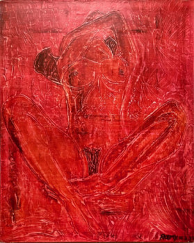 Named contemporary work « Nu rouge », Made by ROEMY