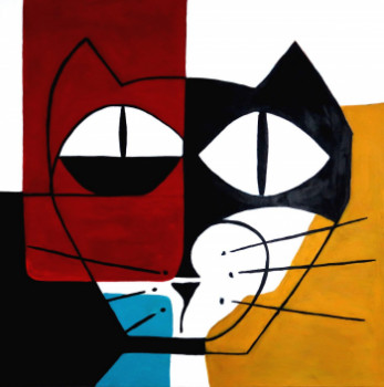 Named contemporary work « Tête de chat », Made by RICHARD BOIGEOL