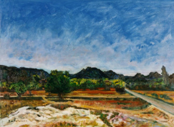 Named contemporary work « Eygalières - Provence », Made by YVES DE VALENCE