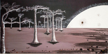 Named contemporary work « Baobabs en clair de lune », Made by MILEG