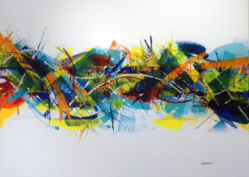 Named contemporary work « Acryl sur toile coton 5 », Made by LAURENT SPIELMANN