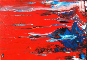 Named contemporary work « Le rouge et le bleu », Made by ARNOLD