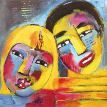 Named contemporary work « Couple », Made by GISEL NESME