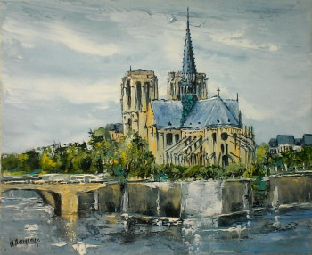 Named contemporary work « Notre Dame de Paris   », Made by DANIEL BRUNEAUX