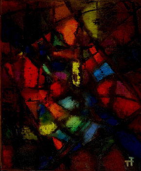 Named contemporary work « Vitrail précieux-(14-120)- », Made by THIERRY FAURE